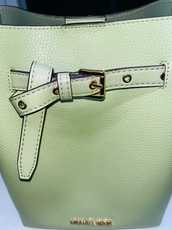Michael Kors Emilia Green Bucket Bag - Picture 6 of 10